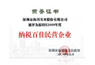 2009年度纳税百佳民营企业